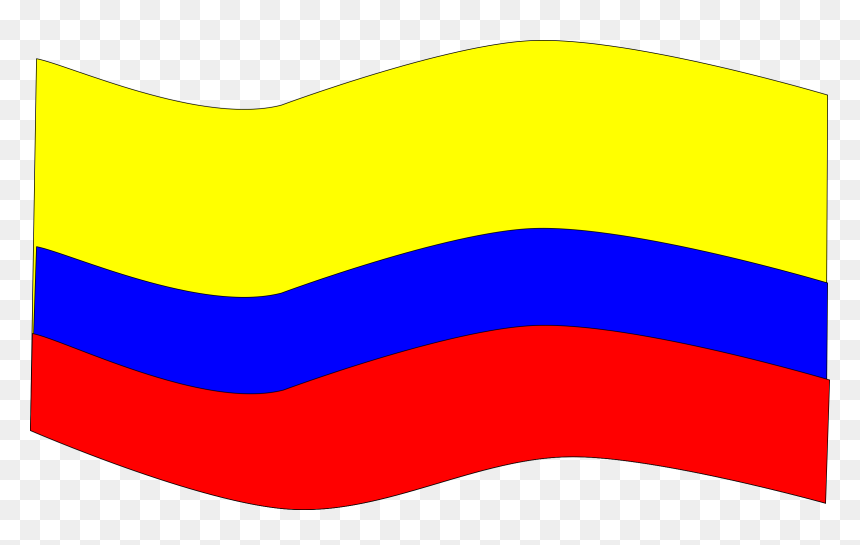 Bandera De Colombia Clipart Png Black And White Download - Bandera De Colombia, Transparent Png - bandera de mexico png