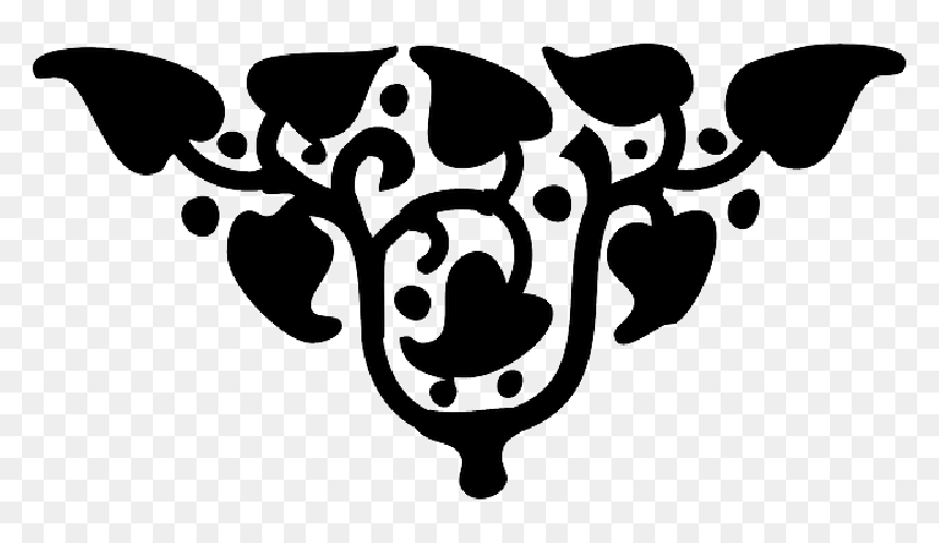 Berries, Silhouette, Border, End, Plant, Vine, Writing - Alice In Wonderland 2010 Mad, HD Png Download - vine border png