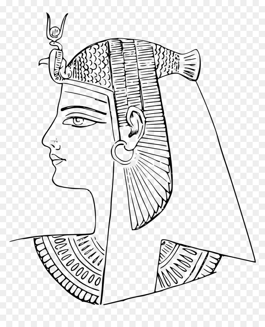 Ancient Egypt Face Drawing, HD Png Download - pharaoh png