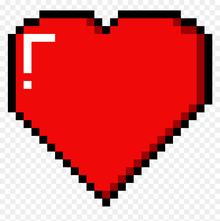 Transparent Pixel Art Heart, HD Png Download - minecraft heart png