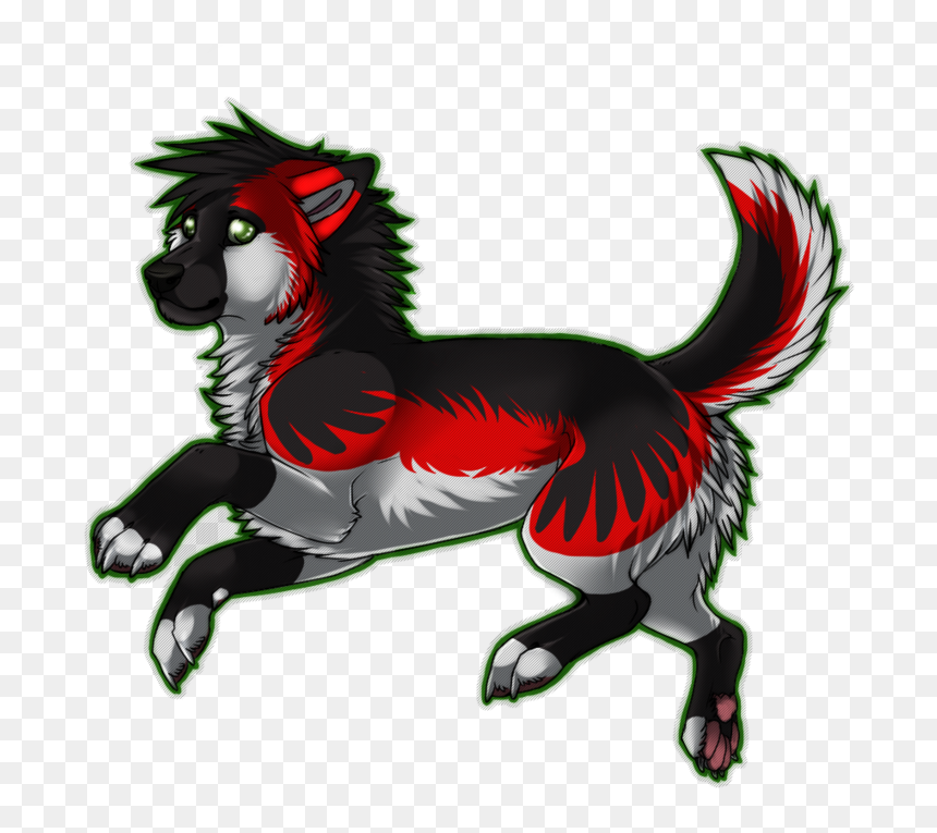 Black Wolf Dragon Photo - Cartoon, HD Png Download - black wolf png