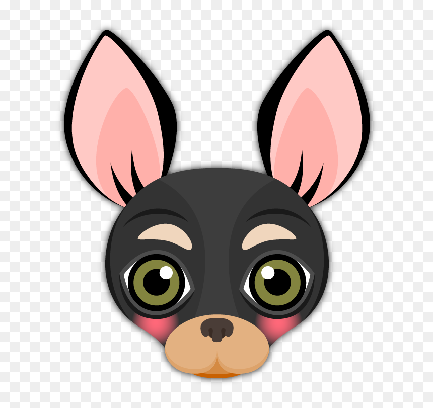 Black Chihuahua Emoji, HD Png Download - dog emoji png