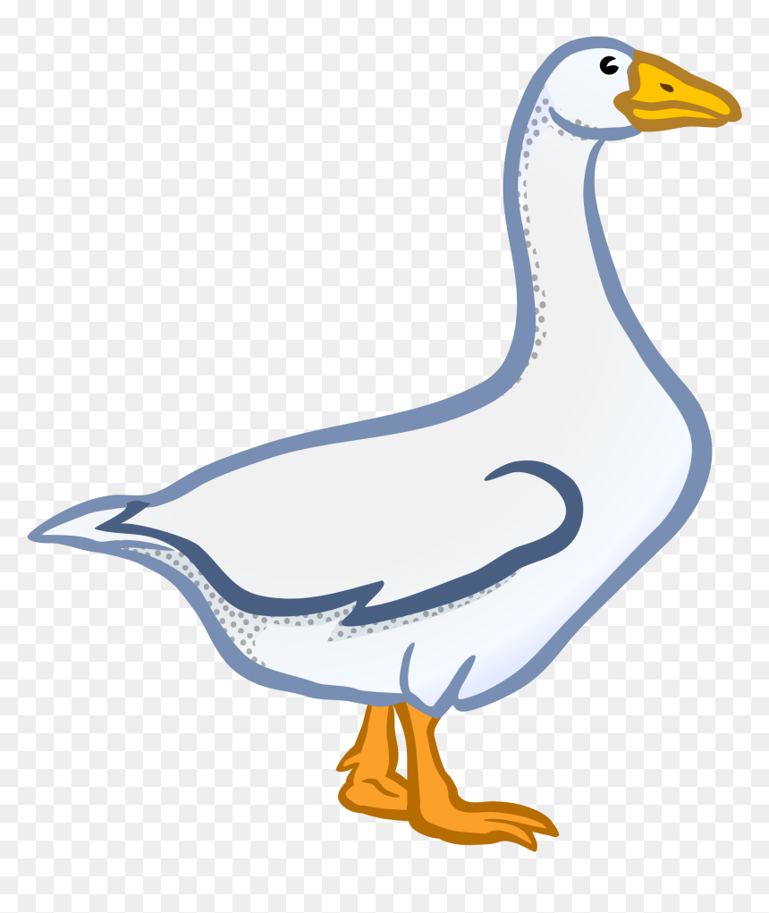 Coloured Clip Arts - Goose Black And White, HD Png Download - goose png