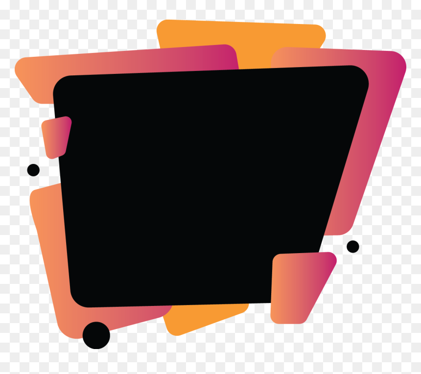 Transparent Banner Png Black - Pink Orange Abstract Png, Png Download - pink banner png