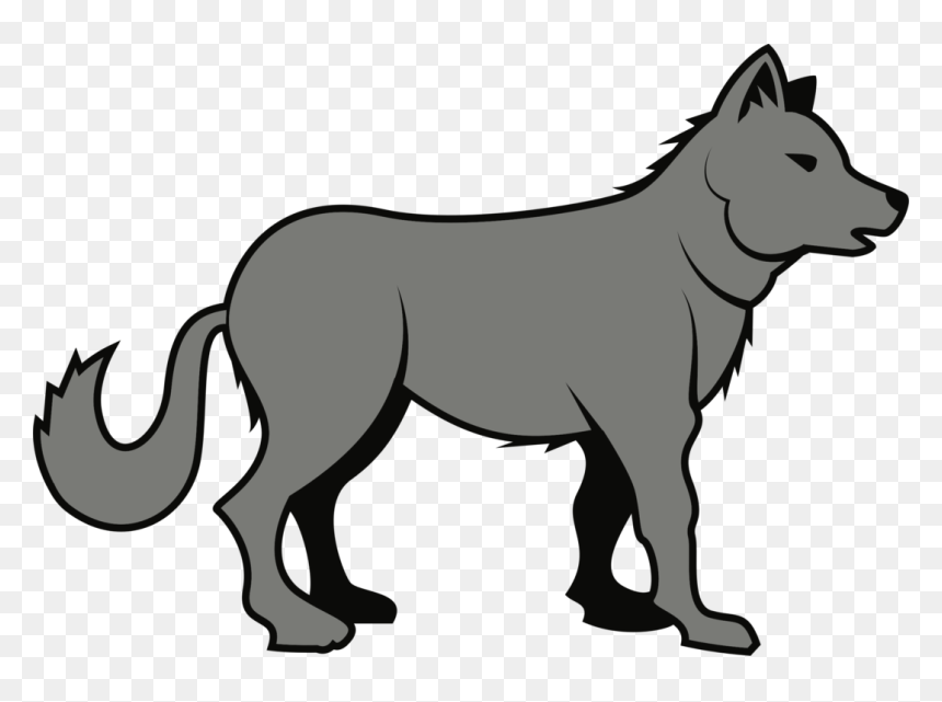 Line Art,wildlife,canidae - Wolf Clipart Png, Transparent Png - black wolf png