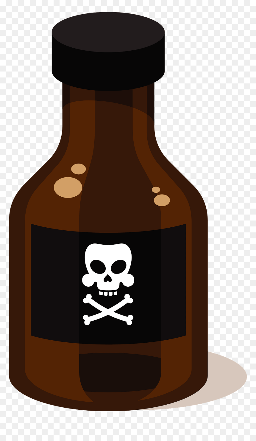Glass Bottle, HD Png Download - poison png