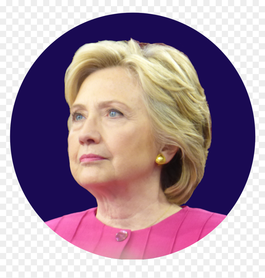 Hillary Rodham Clinton Circle Navy-blue Background - Hillary Clinton, HD Png Download - blue background png