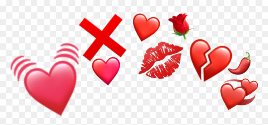 #red #heart #hearts #emoji #sticker #emojis #iphoneemoji - Heart, HD Png Download - red heart emoji png