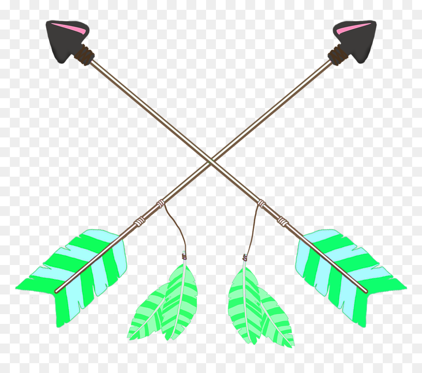 Transparent Feathers Clipart - Plumas Animado Png Tribal, Png Download - tribal arrow png