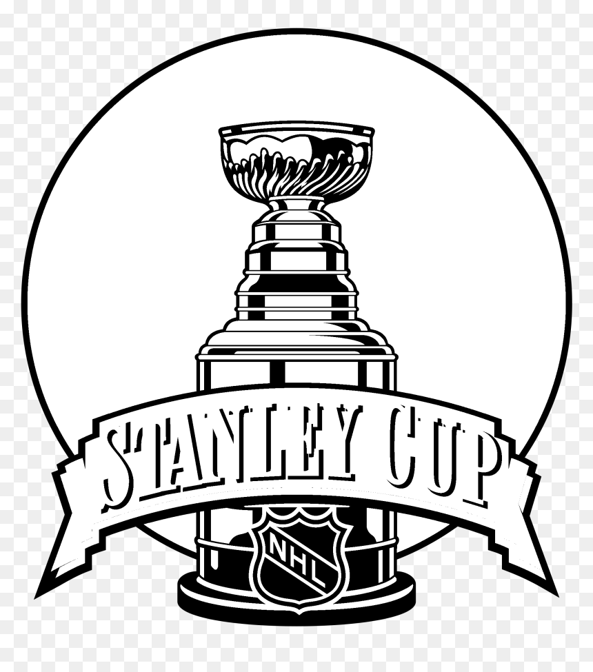 Stanley Cup 2001 Logo Black And White - Line Art Stanley Cup, HD Png Download - stanley cup png