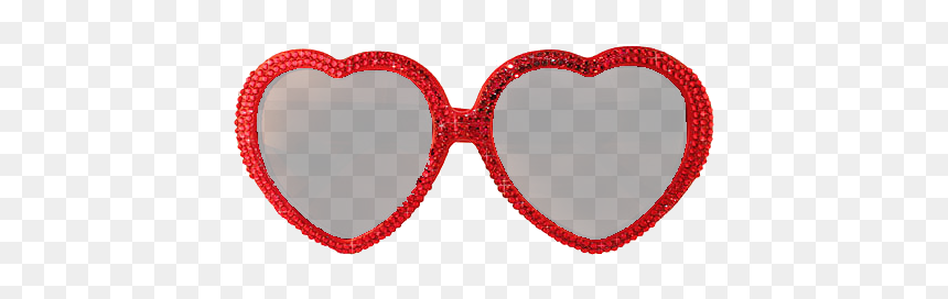 Clipart Sunglasses Red Heart - Heart Shaped Sunglasses Transparent, HD Png Download - red heart emoji png