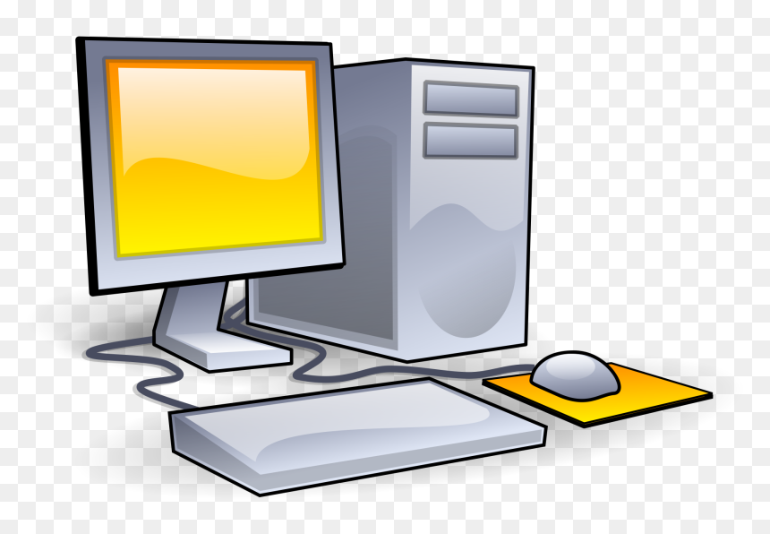 File Pc Svg Wikimedia - Computer Clip Art, HD Png Download - old computer png