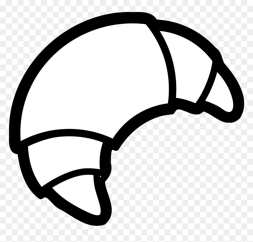 Croissant Clip Art - Croissant Clipart Black And White, HD Png Download - croissant png