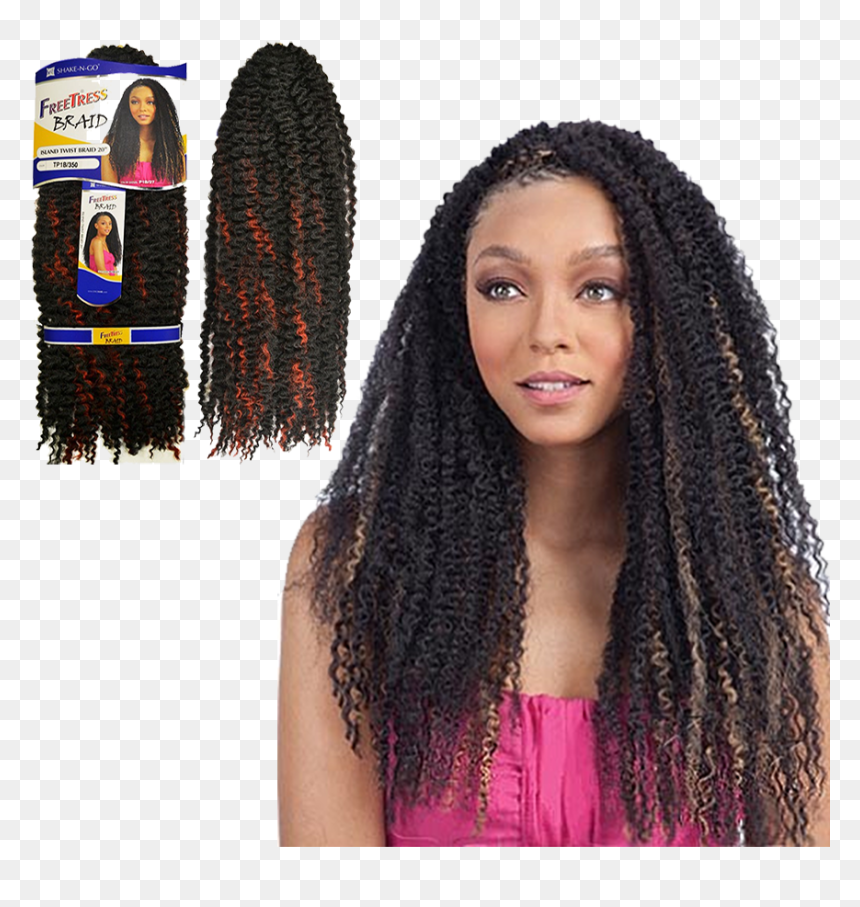 Freetress Braid Island Twist Braid 20″ - Freetress Island Twist Crochet Hair, HD Png Download - braid png
