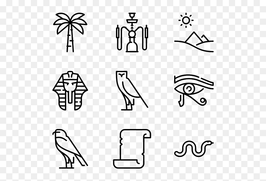 Egyptian Letters Png - Transparent School Doodles Png, Png Download - pharaoh png