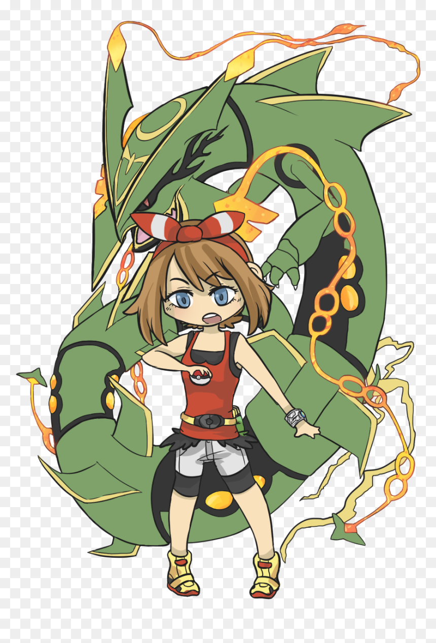 Chibswipgaia Pkmnsapphire - Cartoon, HD Png Download - rayquaza png