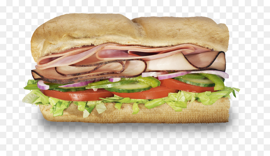 Ham Submarine Sandwich Bacon Melt Sandwich Subway - Transparent Subway Sandwich Png, Png Download - sub sandwich png