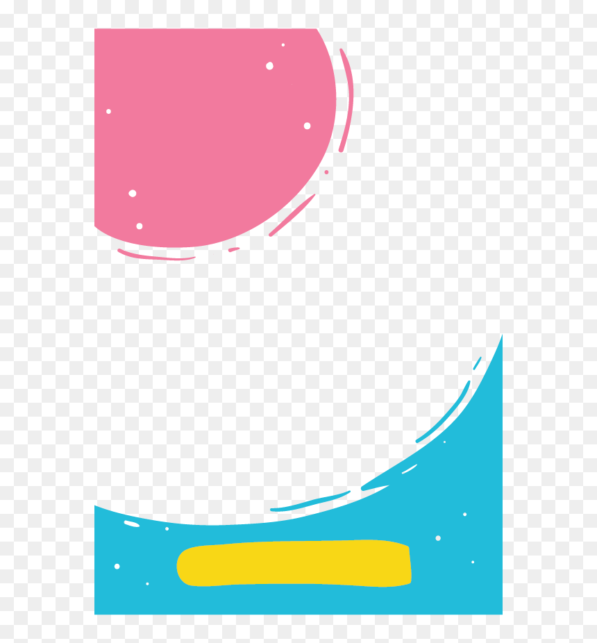 Left Top Round Pink Down Blue Book Banner Clipart , - Circle, HD Png Download - pink banner png