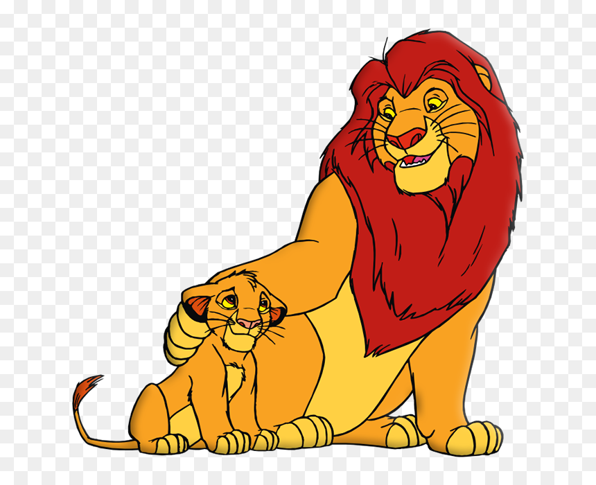 Lion King - Lion And Cub Clipart, HD Png Download - lion king png