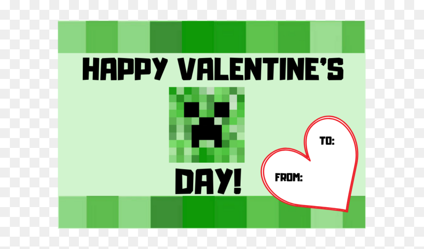 Download Minecraft Free Printable Valentines Cards - Graphic Design, HD Png Download - minecraft heart png