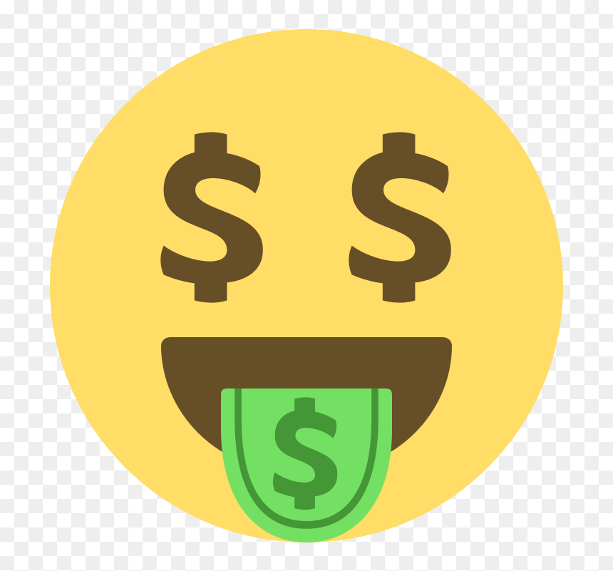 Free Emoji Pumpkin Templates - Money Face Emoji, HD Png Download - dinero png