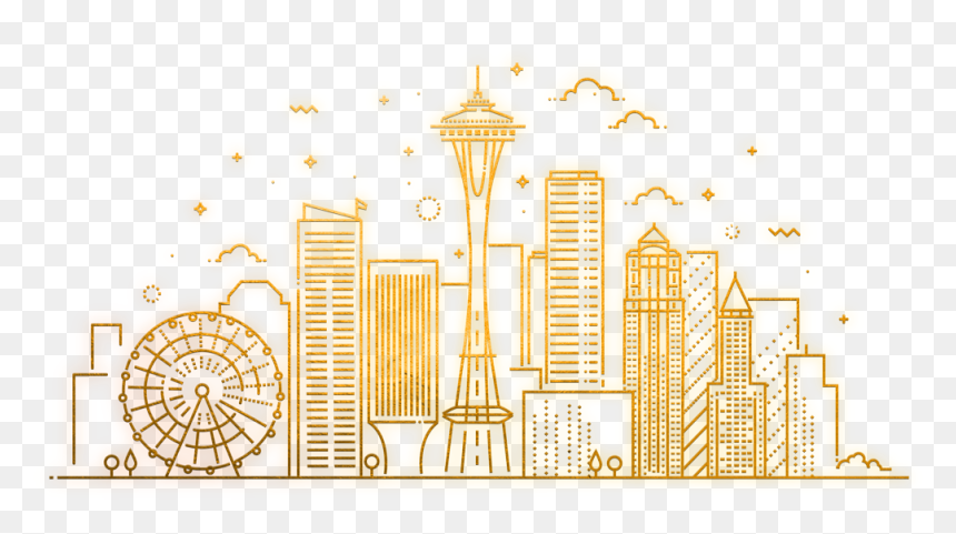 Seattle Clipart, HD Png Download - seattle skyline png
