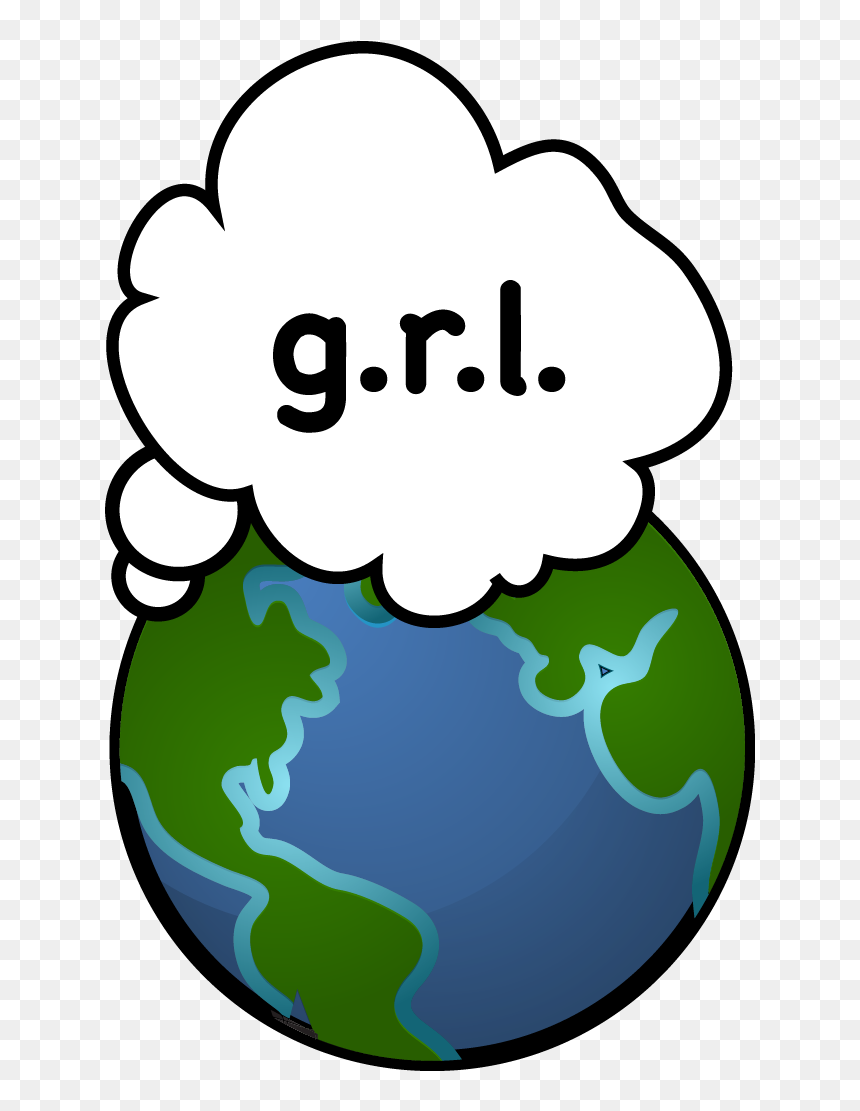 Logo Of Planet And Thought Cloud Saying "g, HD Png Download - thought cloud png