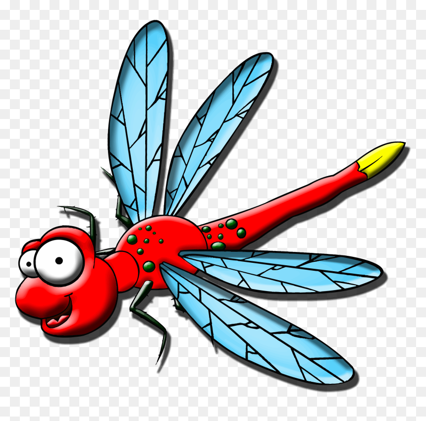 Cartoon Dragonfly, HD Png Download - dragonfly silhouette png