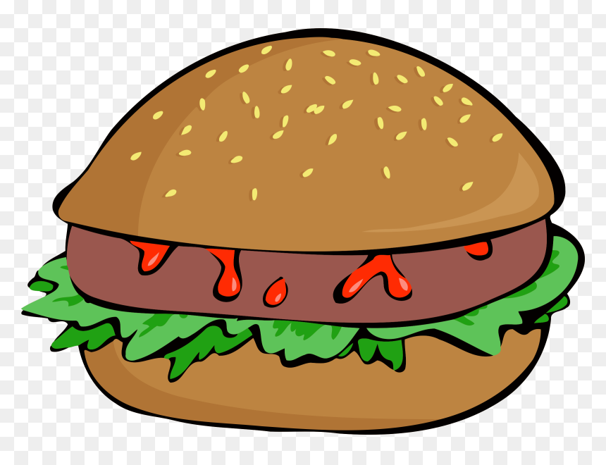 Burger Clip Art, HD Png Download - burger clipart png