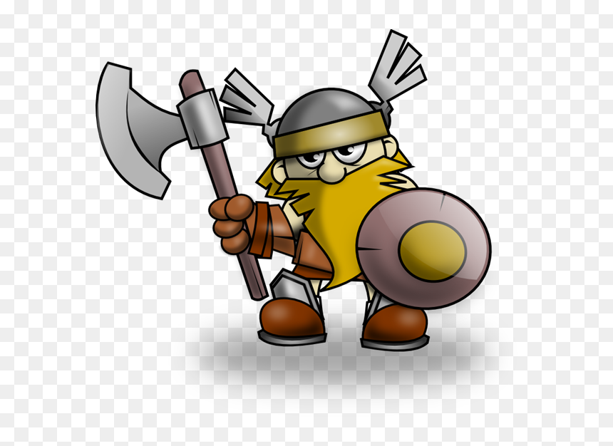 Vikingos Caricatura, HD Png Download - viking shield png