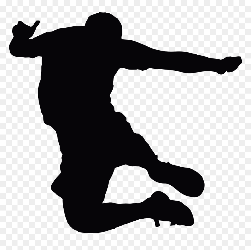 Jumping Man Silhouette Png, Transparent Png - jumping silhouette png