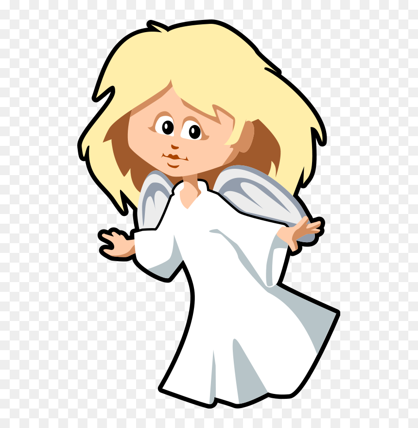 Angel Cartoon Transparent Background, HD Png Download - christmas angel png