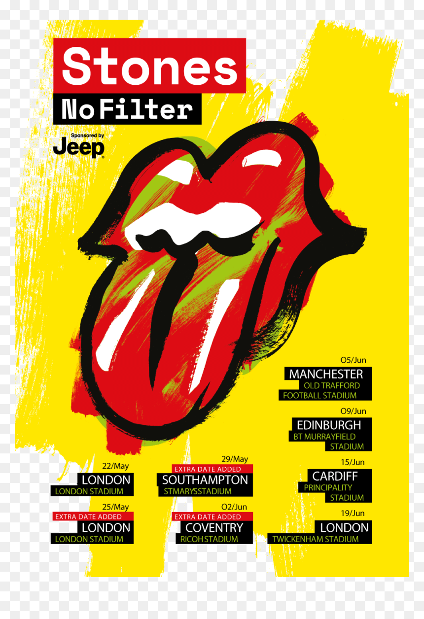 Rolling Stones No Filter Tour Poster, HD Png Download - rolling stones tongue png