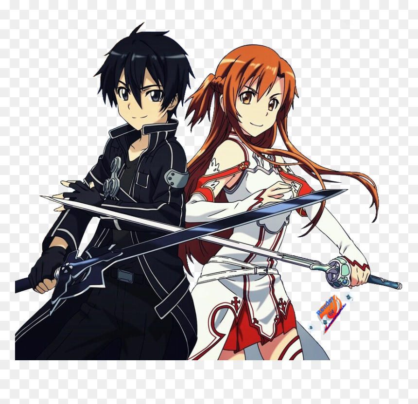 Asuna Sword Online, HD Png Download - anime couple png