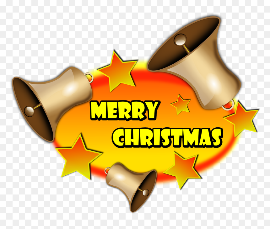 Merry Christmas Bell Png, Transparent Png - christmas stars png