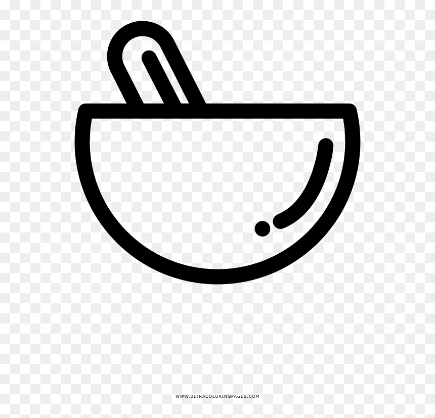 Line Art, HD Png Download - mortar and pestle png