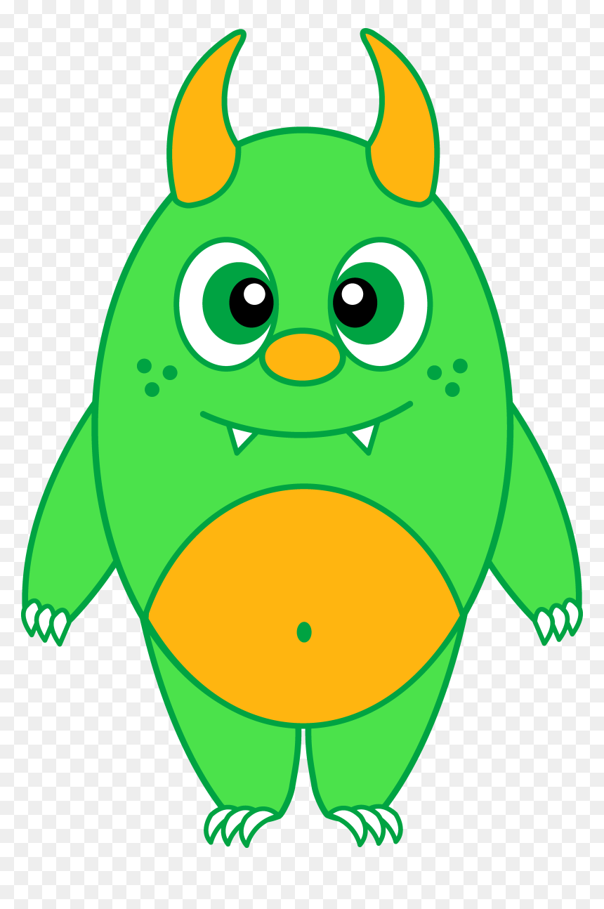 Purple And Green Monster, HD Png Download - cute monster png