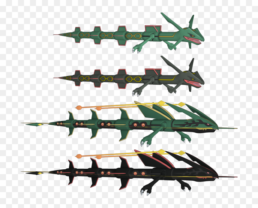 Download Zip Archive - Rayquaza Pokemon 3d Model, HD Png Download - rayquaza png