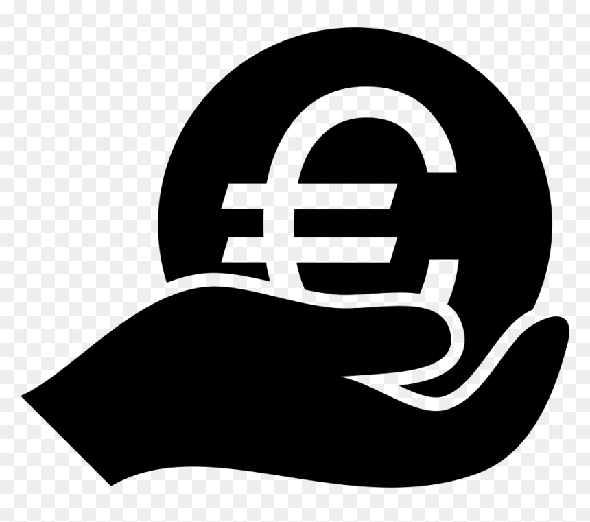 Big Euro Coin On Hand Comments - Euro Png, Transparent Png - dinero png
