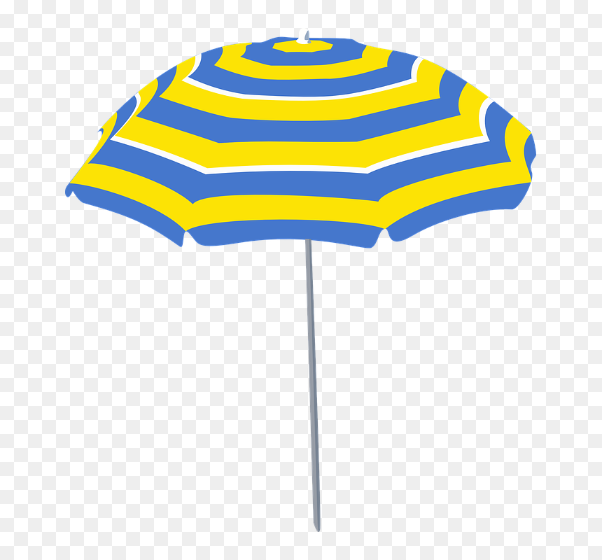 Transparent Shade Clipart - Beach Umbrella Cartoon Png, Png Download - beach umbrella png