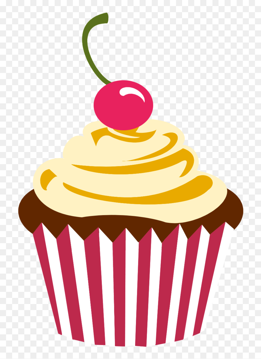 Cupcake Logo Png Cherry Chocolate Cupcake By - Transparent Background Cupcake Clipart, Png Download - cupcakes png