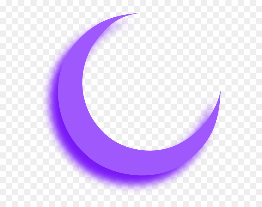 Lunar Clipart Clear Background - Purple Moon Clipart, HD Png Download - half moon png