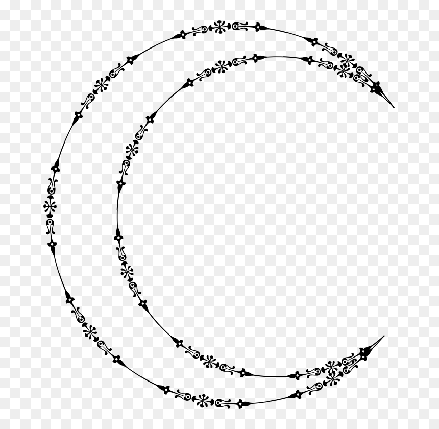 Decorative Crescent Moon - Crescent Moon Png, Transparent Png - half moon png