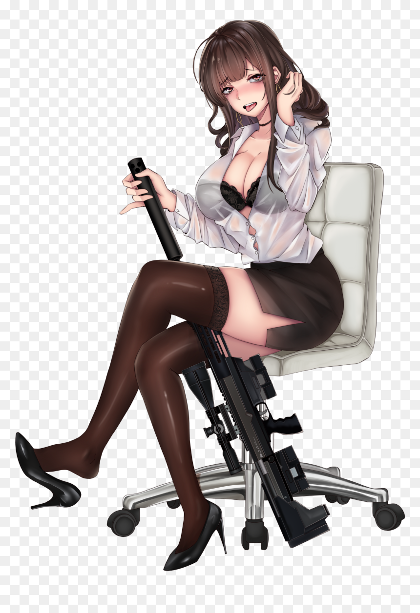 Girl Office Zerochan Anime, HD Png Download - dsr 50 png