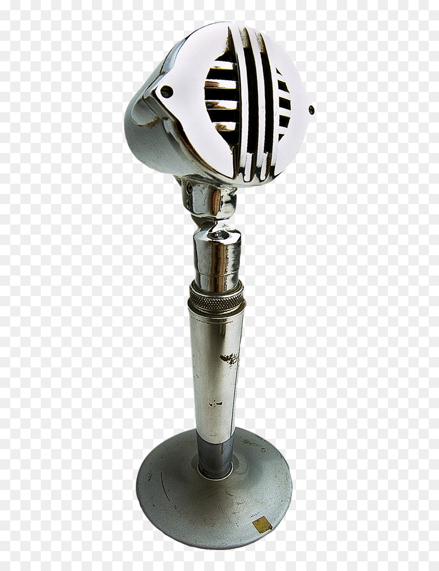 Retro Microphone On Stand - Portable Network Graphics, HD Png Download - microphone stand png