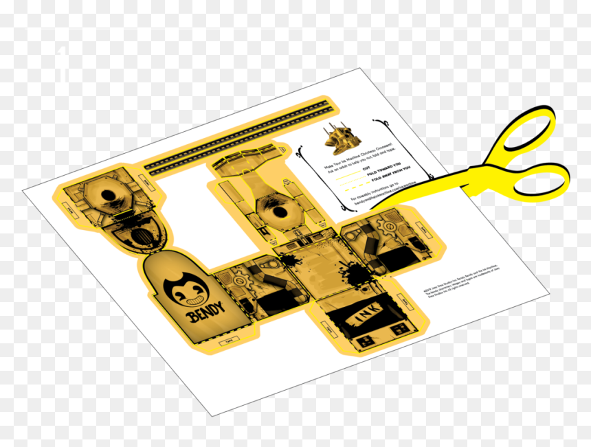 Inkmachineinstructions01 - Papercraft Bendy, HD Png Download - ink png
