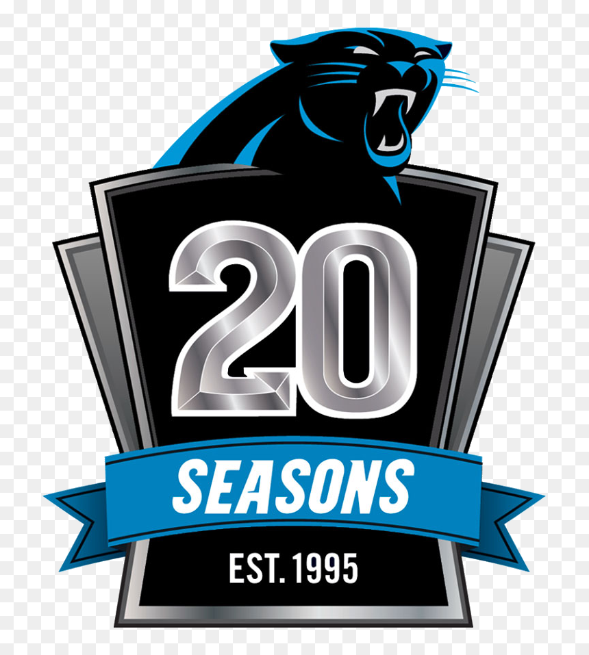 Logo Carolina Panthers 2014 - Carolina Panthers 20th Anniversary Logo, HD Png Download - carolina panthers png