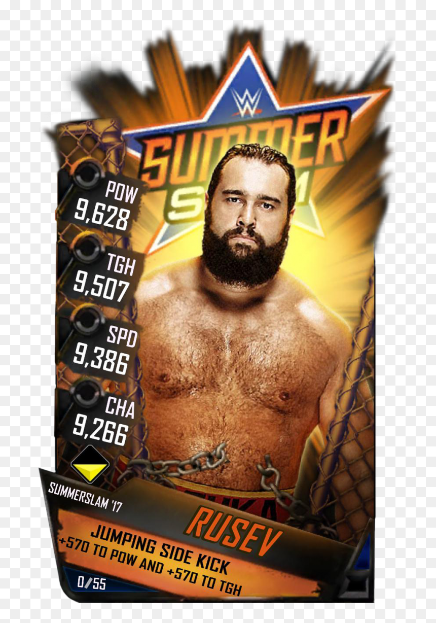 Rusev S3 15 Summerslam17 - Finn Balor Wwe Supercard, HD Png Download - rusev png
