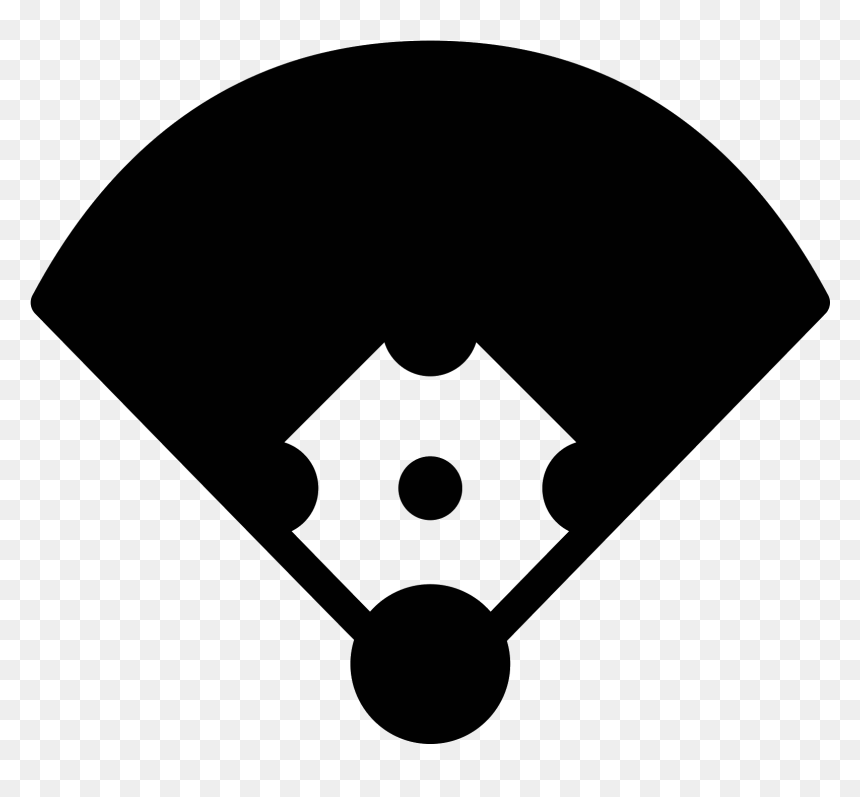 Baseball Field Computer Icons Stadium - Baseball Field Silhouette, HD Png Download - baseball field png
