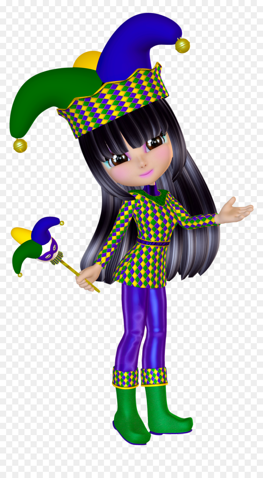 Jester Clipart Toy - Mardi Gras Jester Png, Transparent Png - mardi gras png